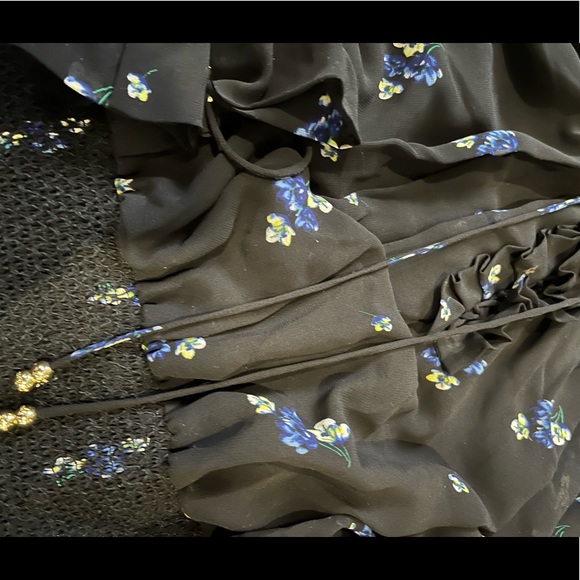 JUICY COUTURE black and floral print dress with cinch waist - Picture 5 of 12